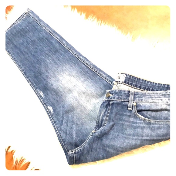 Paige Jimmy Jimmy Crop Distressed Jeans Size 32 - Picture 4 of 10